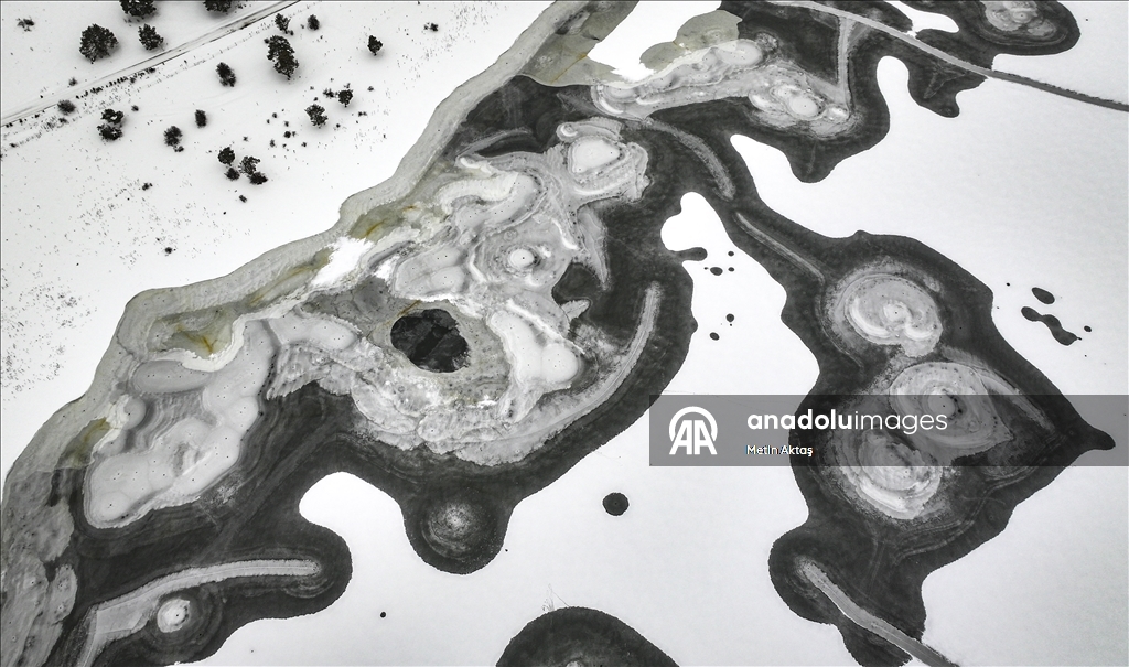 Aladağ Göleti dondu