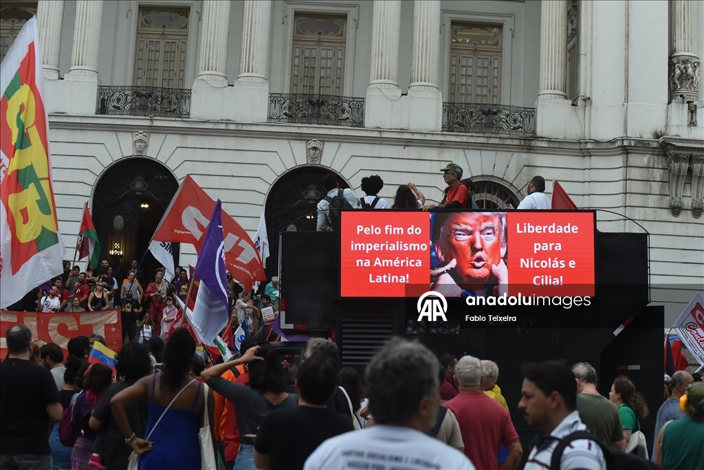 Brezilya'da ABD'nin Venezuela'ya askeri müdahalesi protesto edildi 