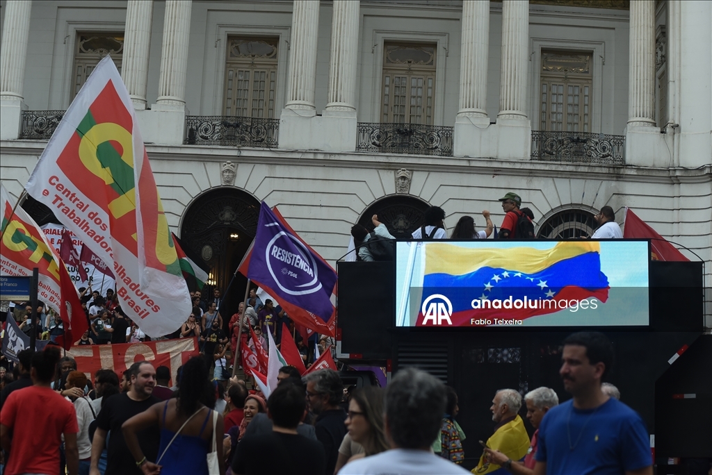 Brezilya'da ABD'nin Venezuela'ya askeri müdahalesi protesto edildi 