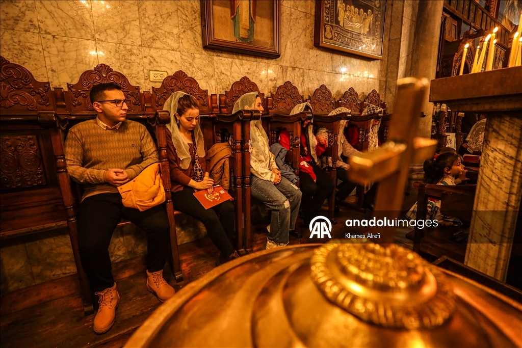 Рождественская служба православных христиан в Газе