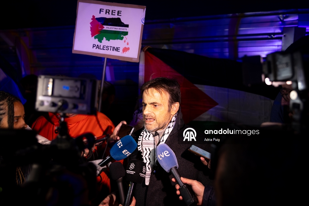 В Барселоне перед матчем Евролиги прошла акция в поддержку Палестины