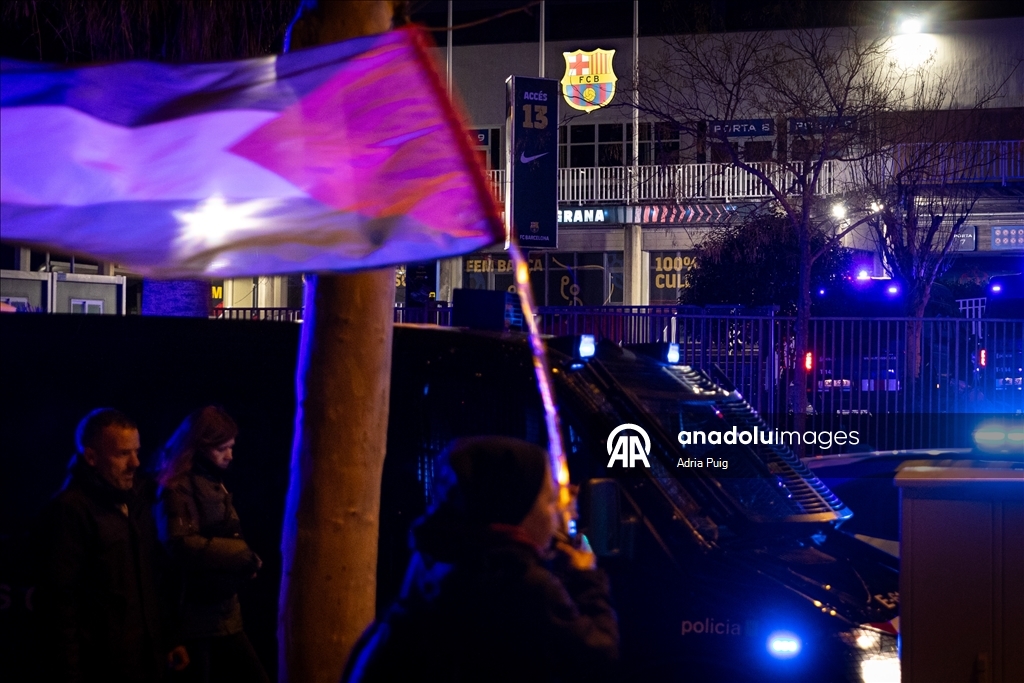 В Барселоне перед матчем Евролиги прошла акция в поддержку Палестины