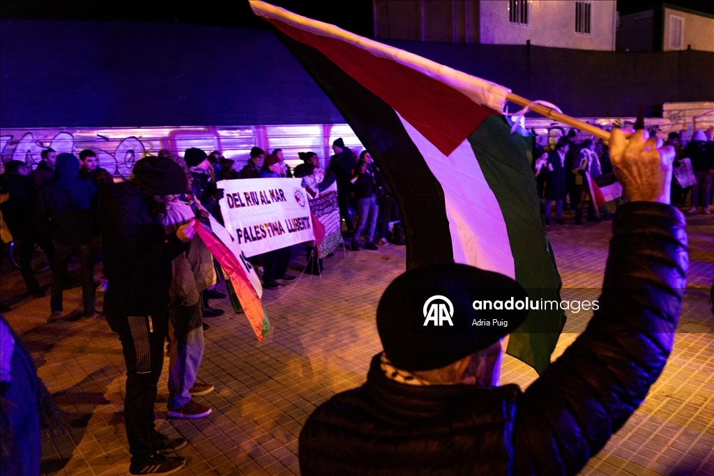 В Барселоне перед матчем Евролиги прошла акция в поддержку Палестины