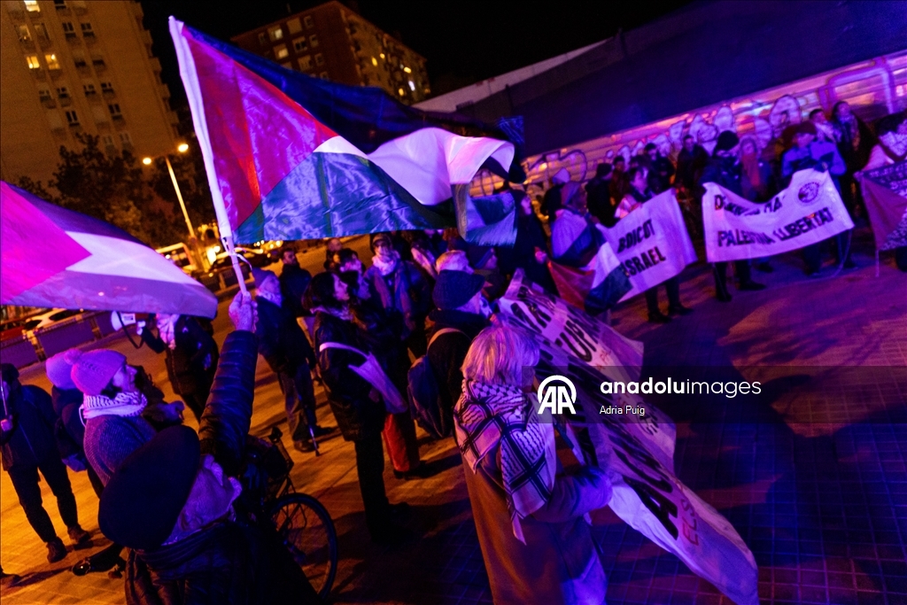 В Барселоне перед матчем Евролиги прошла акция в поддержку Палестины