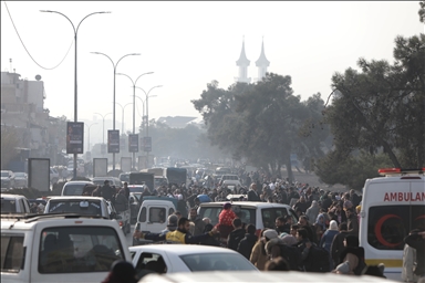 Civilians are evacuated after clashes in Aleppo