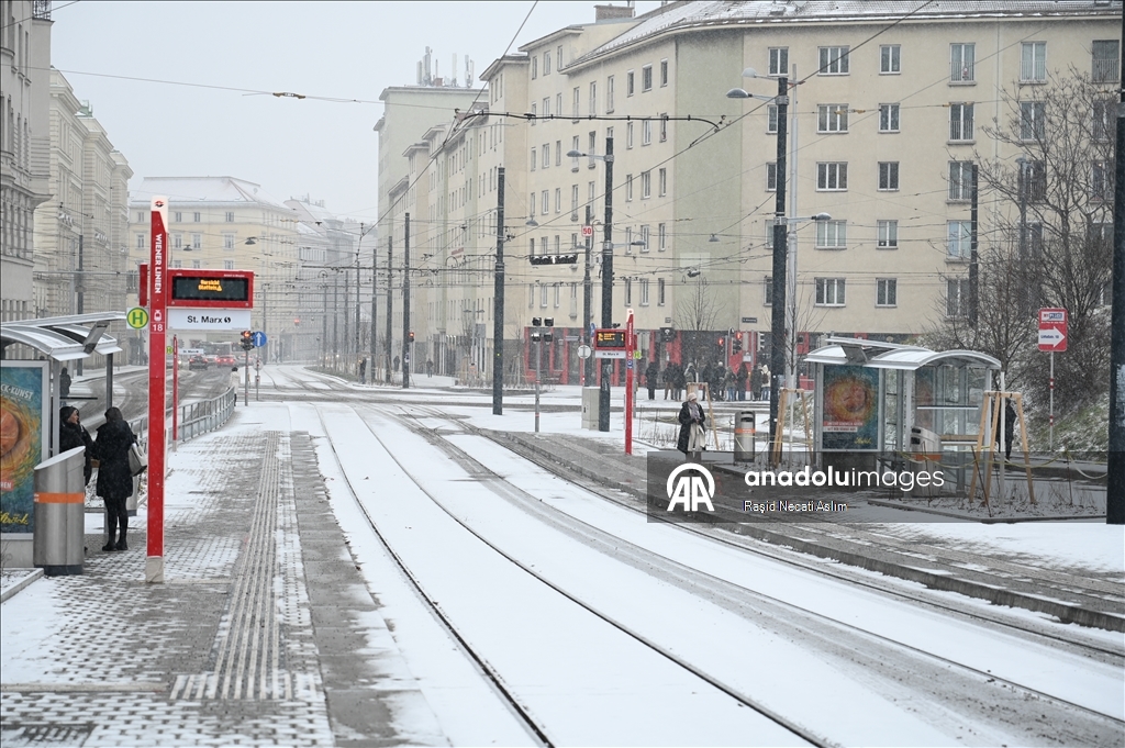 Viyana’da kar yağışı etkili oldu