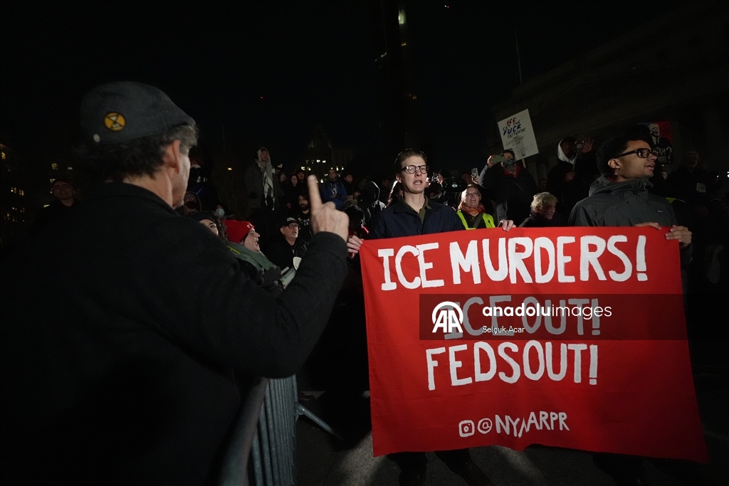 В Нью-Йорке прошла акция протеста против операции ICE в Миннеаполисе