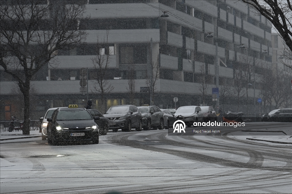 Viyana’da kar yağışı etkili oldu
