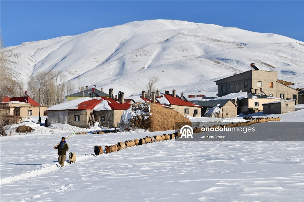Van’ın Çatak ilçesinde kış yaşamı zorlaştırıyor