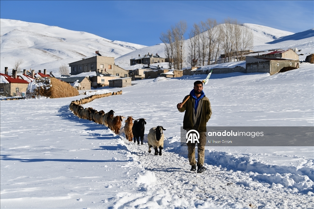 Van’ın Çatak ilçesinde kış yaşamı zorlaştırıyor