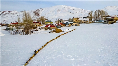 Van’ın Çatak ilçesinde kış yaşamı zorlaştırıyor