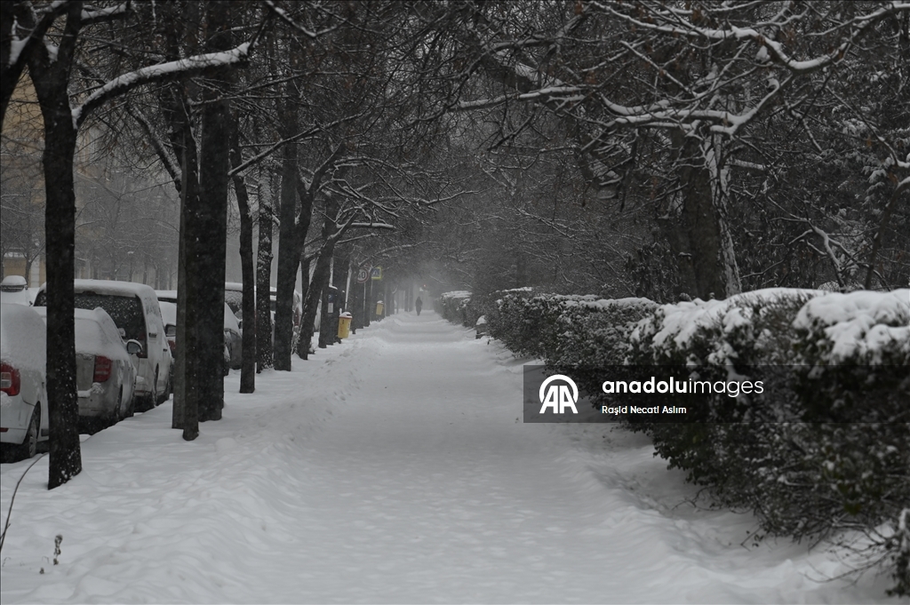 Obilne snježne padavine u češkoj prijestolnici Pragu