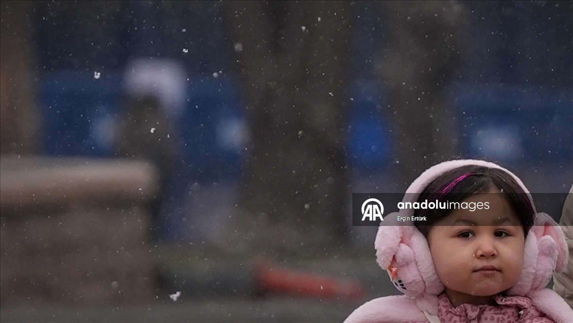 Ankara'da kar yağışı