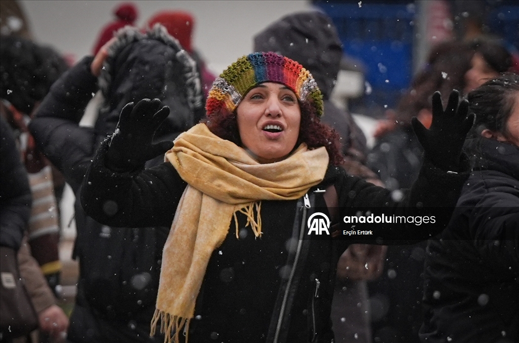 Ankara'da kar yağışı
