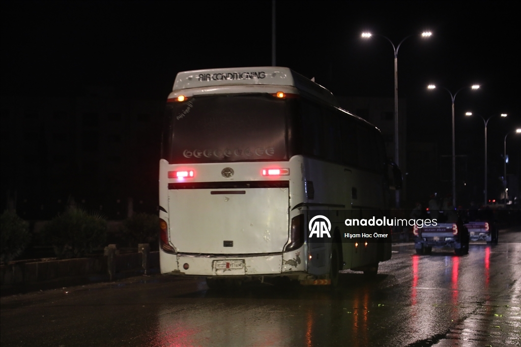 Halep'teki terör örgütü YPG/SDG'li son grup şehrin dışına tahliye ediliyor