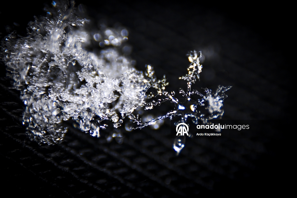 Kar tanelerinin kristal yapıları