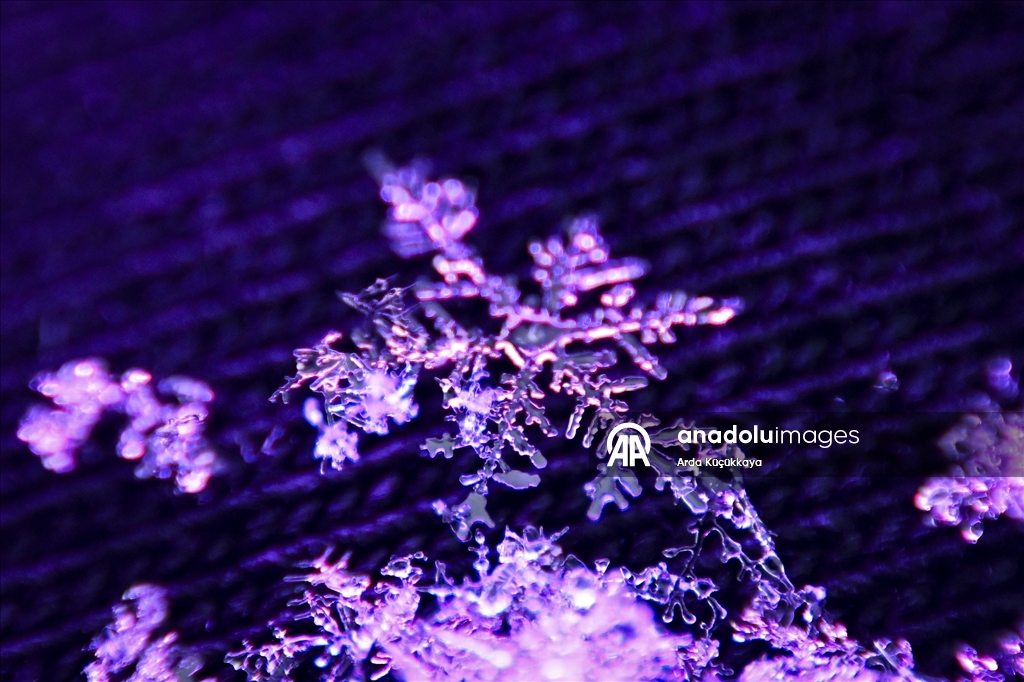 Kar tanelerinin kristal yapıları