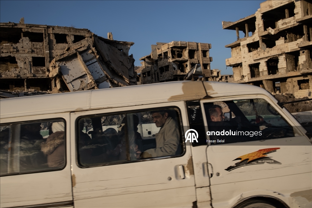 Suriye’nin başkenti Şam’ın Doğu Guta bölgesinde, Esed rejimini bıraktığı yıkım görüntülendi