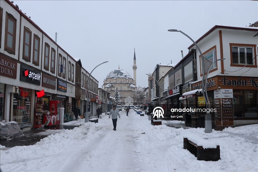 Yozgat'ta kar yağışı etkili oldu