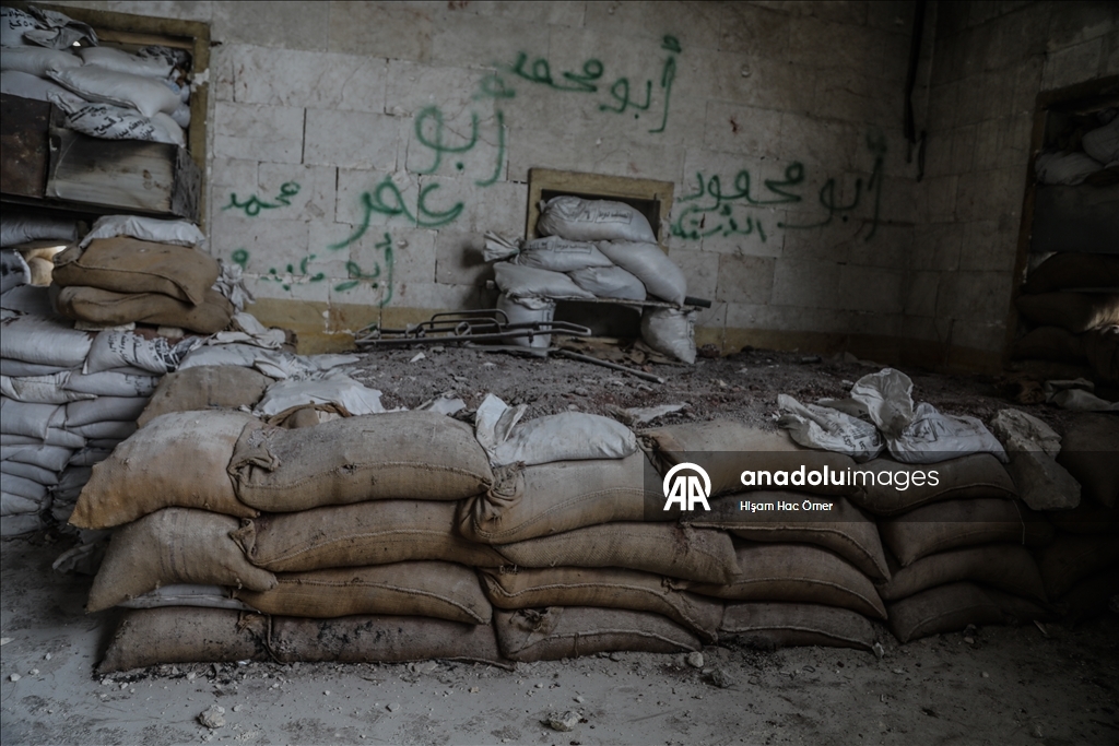 Terör örgütü YPG/SDG'nin Şeyh Maksud Mahallesi'nde askeri karargah olarak kullandığı cami görüntülendi