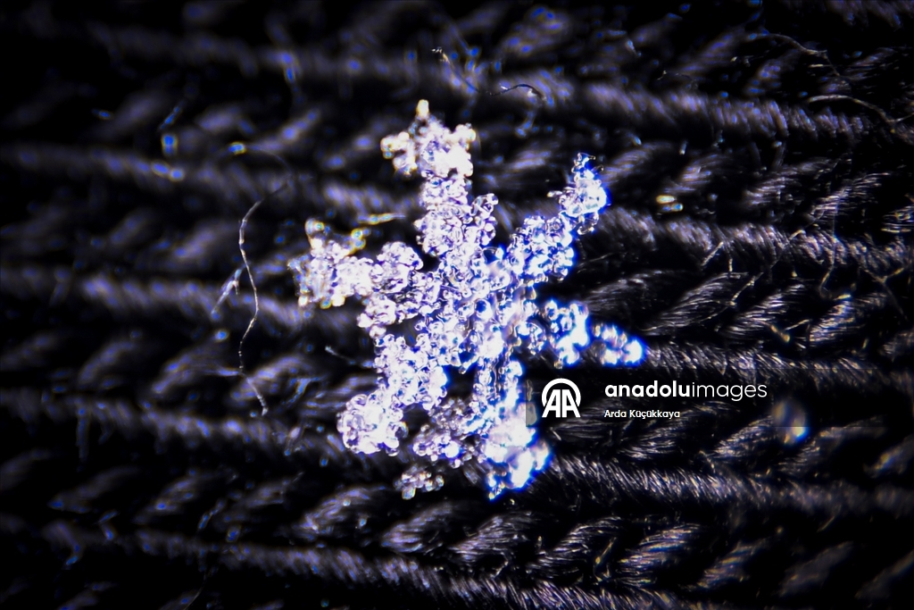 Kar tanelerinin kristal yapıları