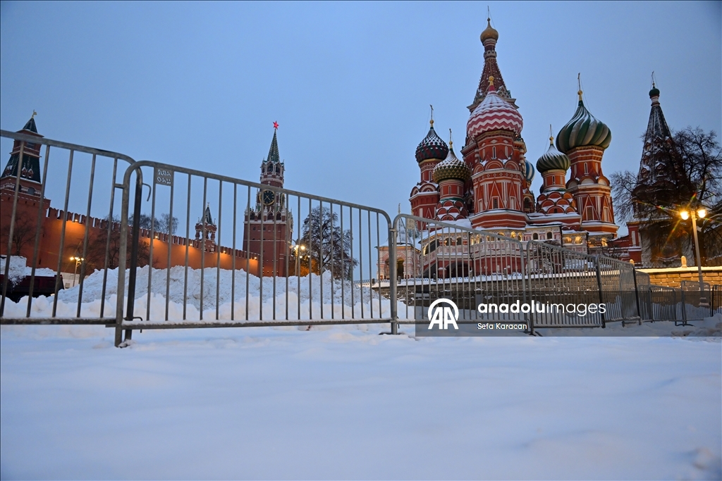 Snowfall in Moscow