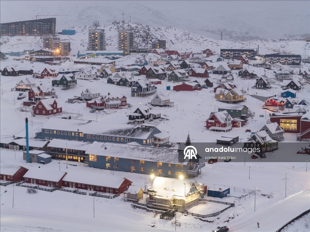 Дрон запечатлел традиционные гренландские дома