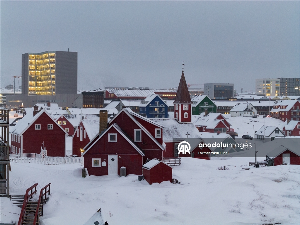 Дрон запечатлел традиционные гренландские дома