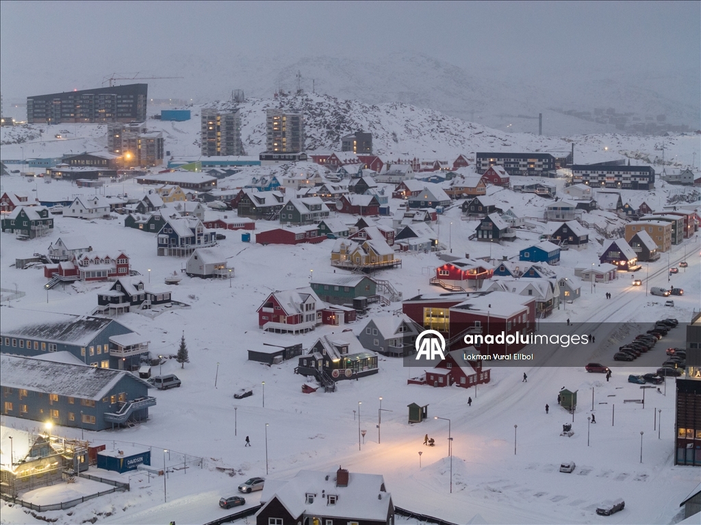 Дрон запечатлел традиционные гренландские дома