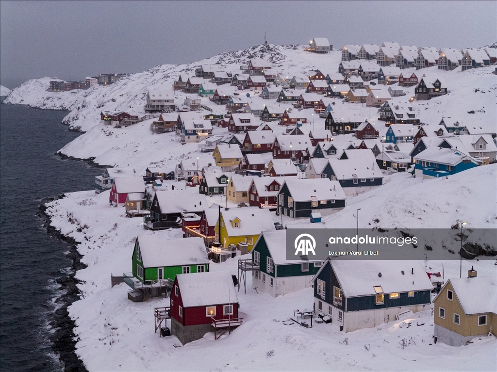Дрон запечатлел традиционные гренландские дома