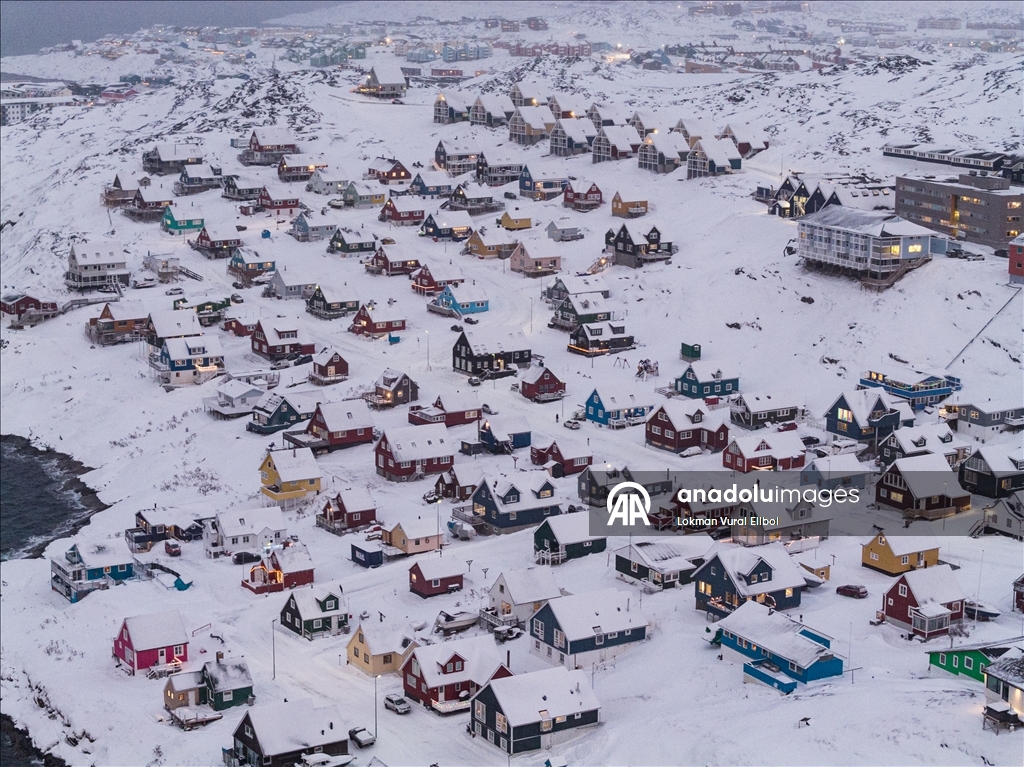 Дрон запечатлел традиционные гренландские дома