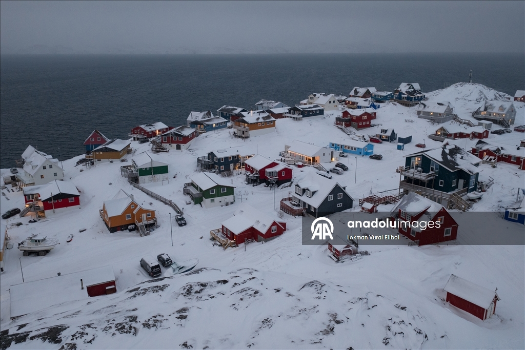Дрон запечатлел традиционные гренландские дома