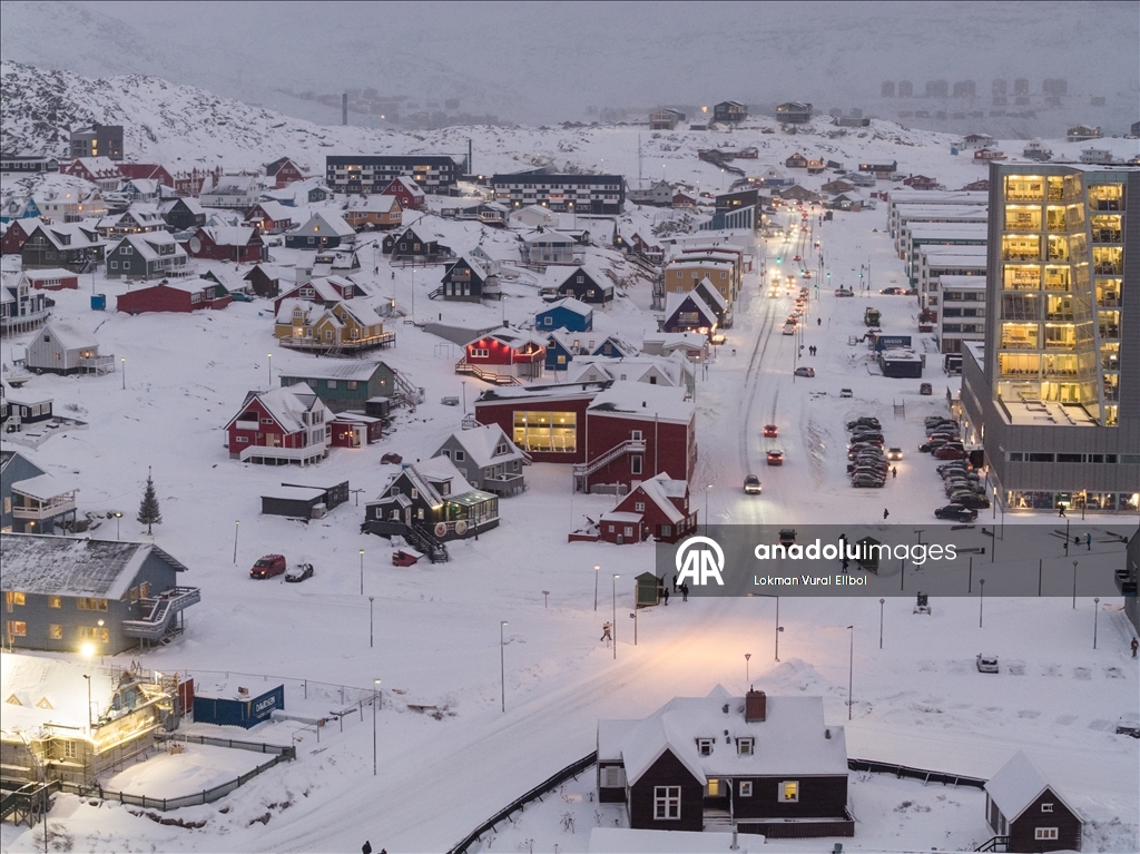 Дрон запечатлел традиционные гренландские дома