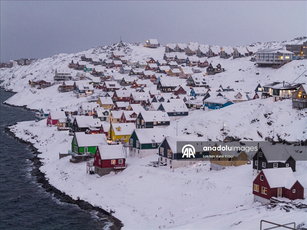 Дрон запечатлел традиционные гренландские дома