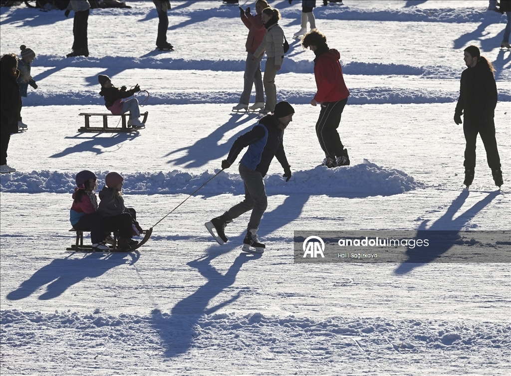 Берлинцы катаются на коньках по бассейну