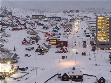 Дрон запечатлел традиционные гренландские дома