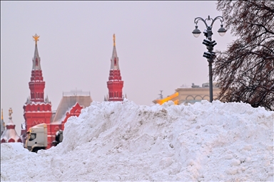 Snowfall in Moscow