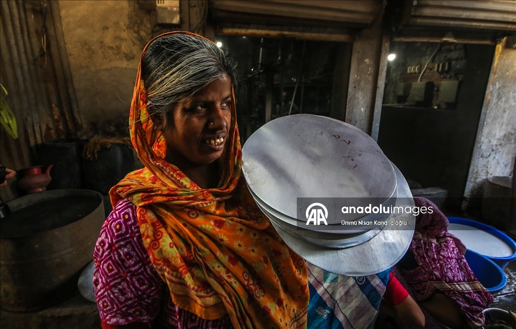 Recycled aluminum cookware produced in Bangladesh