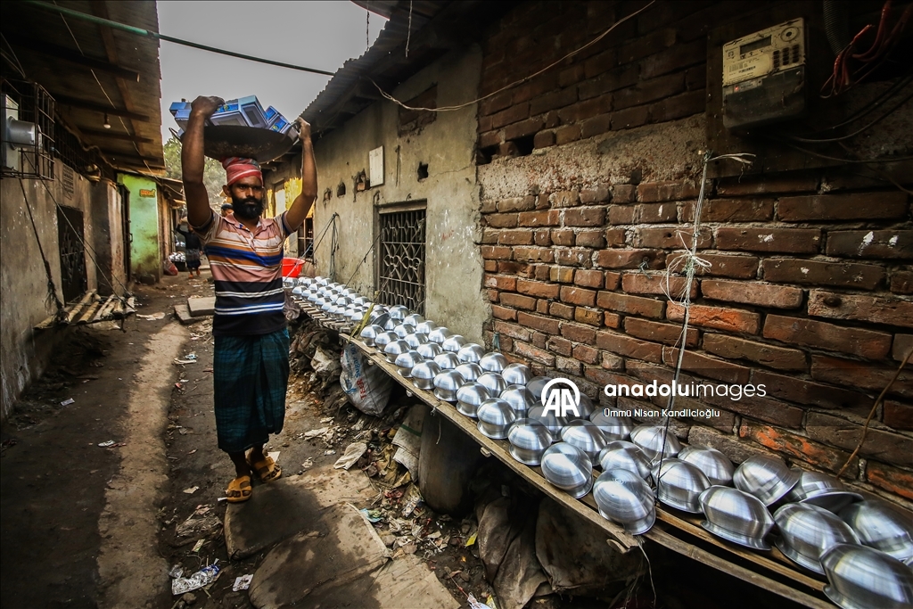 Recycled aluminum cookware produced in Bangladesh