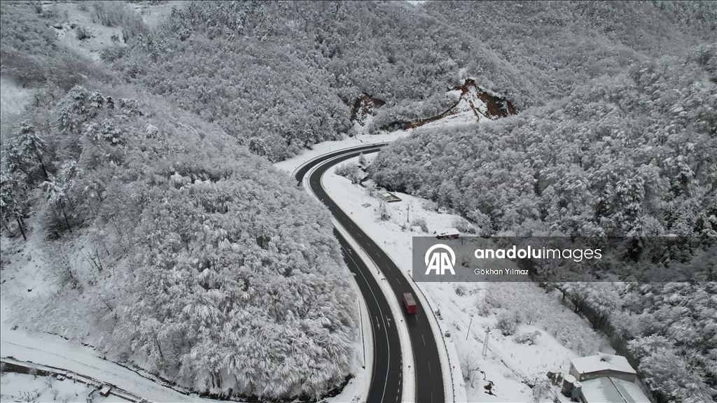 Sakarya, Bolu, Zonguldak, Düzce ve Kocaeli'de kar etkili oldu
