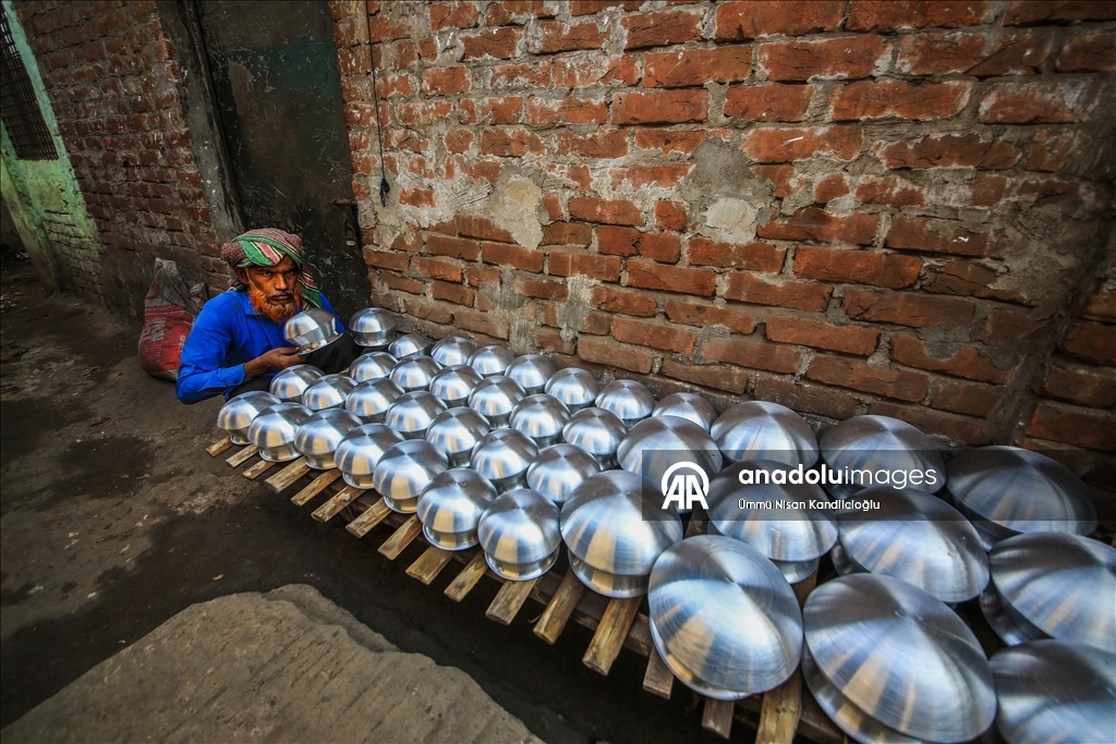Recycled aluminum cookware produced in Bangladesh