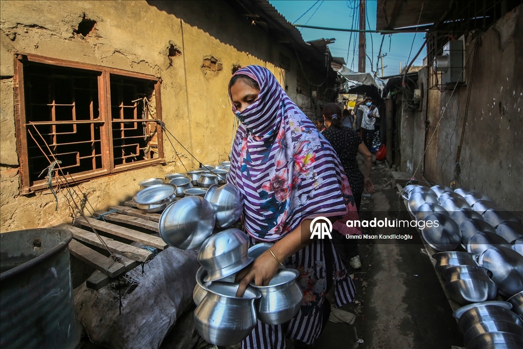 Recycled aluminum cookware produced in Bangladesh