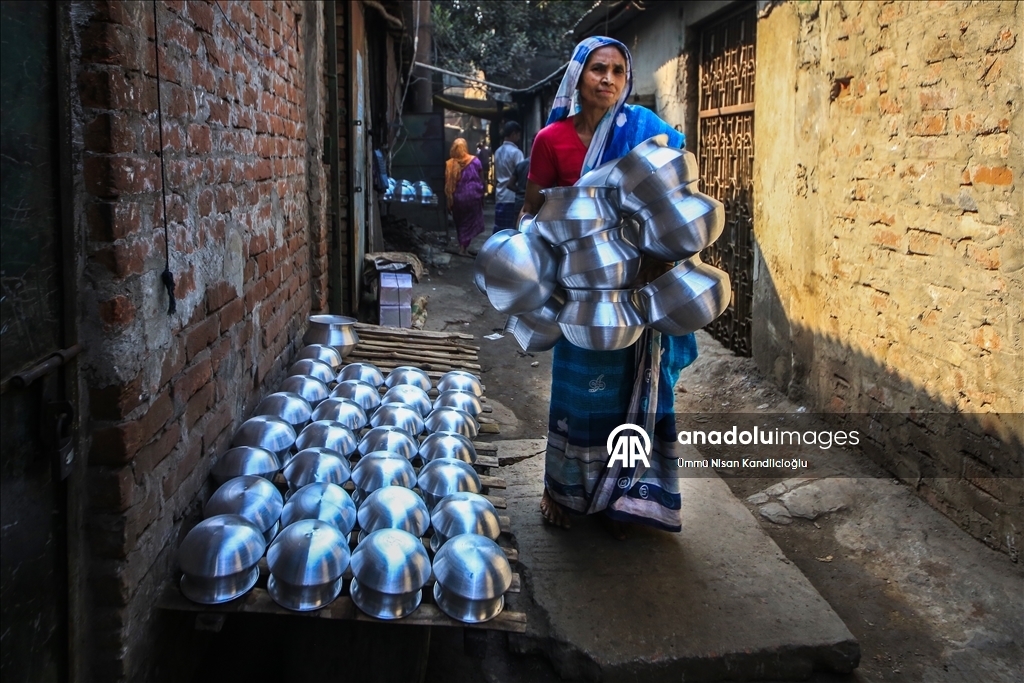 Recycled aluminum cookware produced in Bangladesh