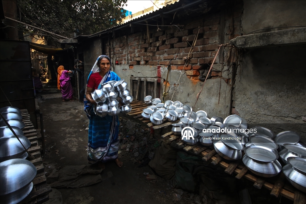 Recycled aluminum cookware produced in Bangladesh