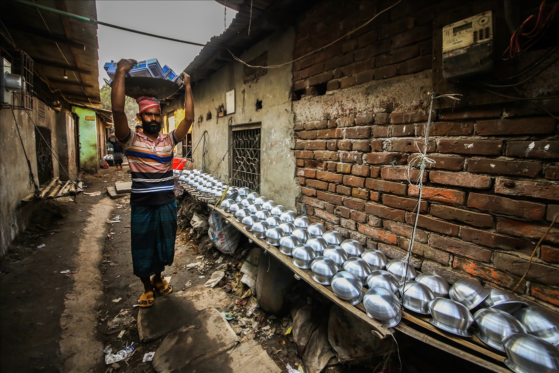 Recycled aluminum cookware produced in Bangladesh