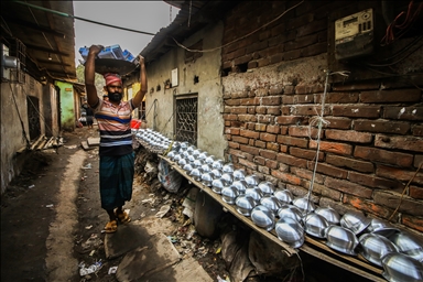 Recycled aluminum cookware produced in Bangladesh