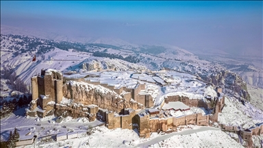Medeniyetler beşiği "Harput" karla kaplı tarihi yerleri ve doğasıyla ziyaretçilerini ağırlıyor