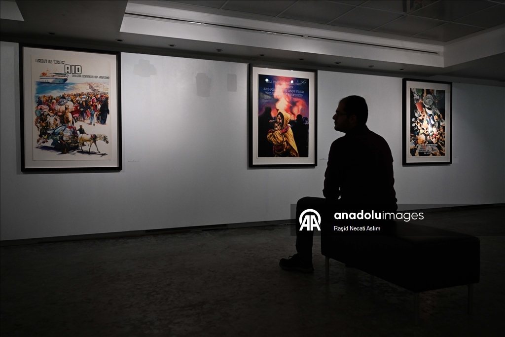 بلغة الفن والشعر.. معرض تركي في لندن يروي معاناة فلسطين