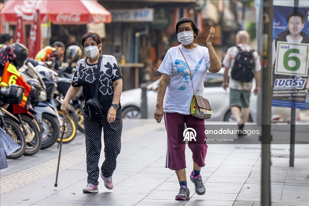 Severe air pollution in Bangkok with red-level PM 2.5 