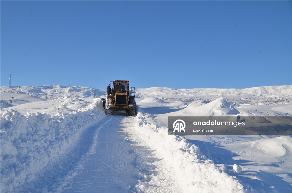 Muş'ta karla mücadele çalışmaları devam etti